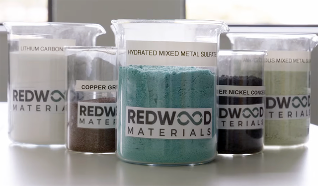 Redwood Materials将在美国建大型电池阴极工厂